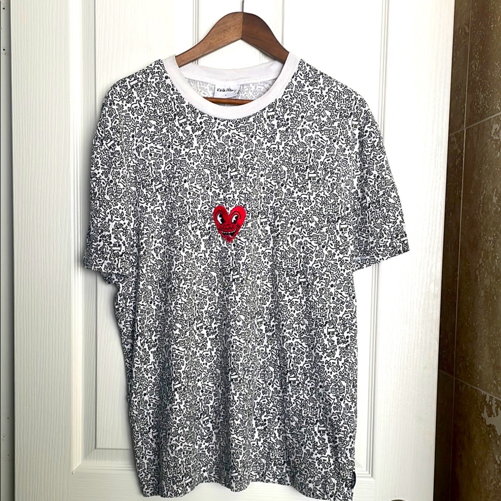 Keith Haring Foundation,  Rare, All Over Graphic Tee.